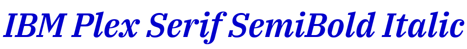 IBM Plex Serif SemiBold Italic الخط